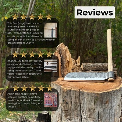 Hand - Forged Splitting Froe, Blade - 25.5 cm (10 inches) - 9