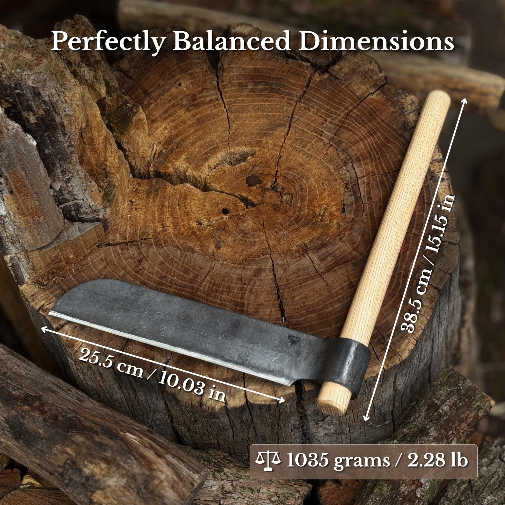 Hand-Forged Splitting Froe, Blade - 25.5 cm (10 inches) - 2