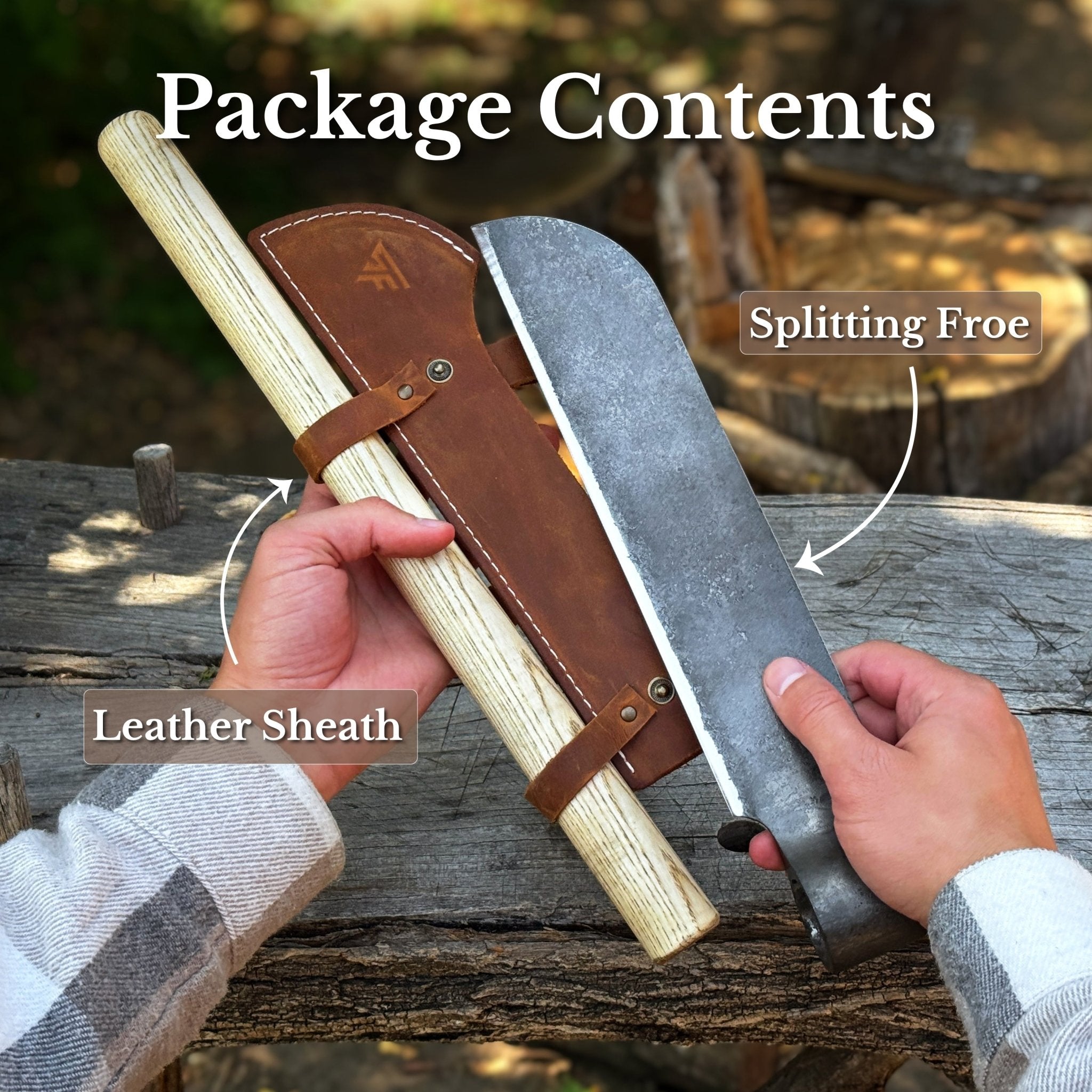 Hand-Forged Splitting Froe, Blade - 25.5 cm (10 inches) - 9