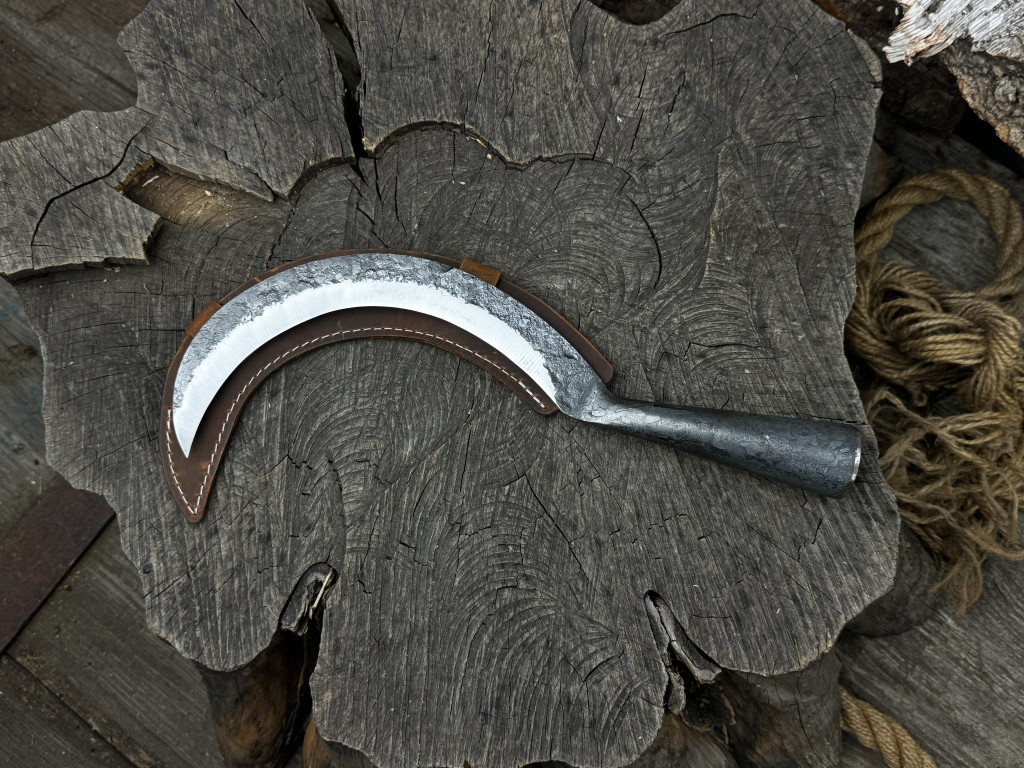 Hand - Forged Steel Medium Sickle, 16.5 cm (6.50 inches) - 9