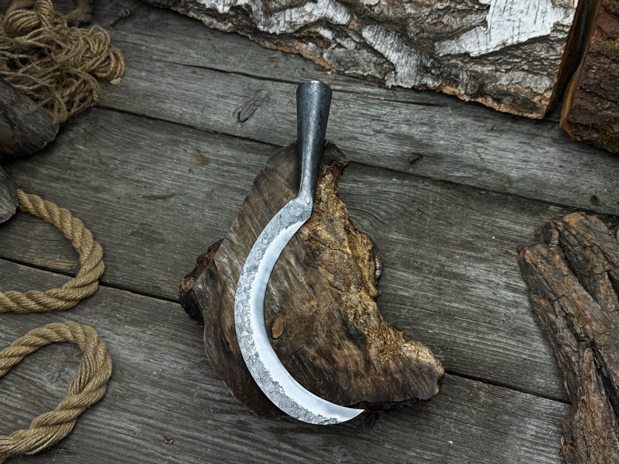 Hand - Forged Steel Medium Sickle, 16.5 cm (6.50 inches) - 3