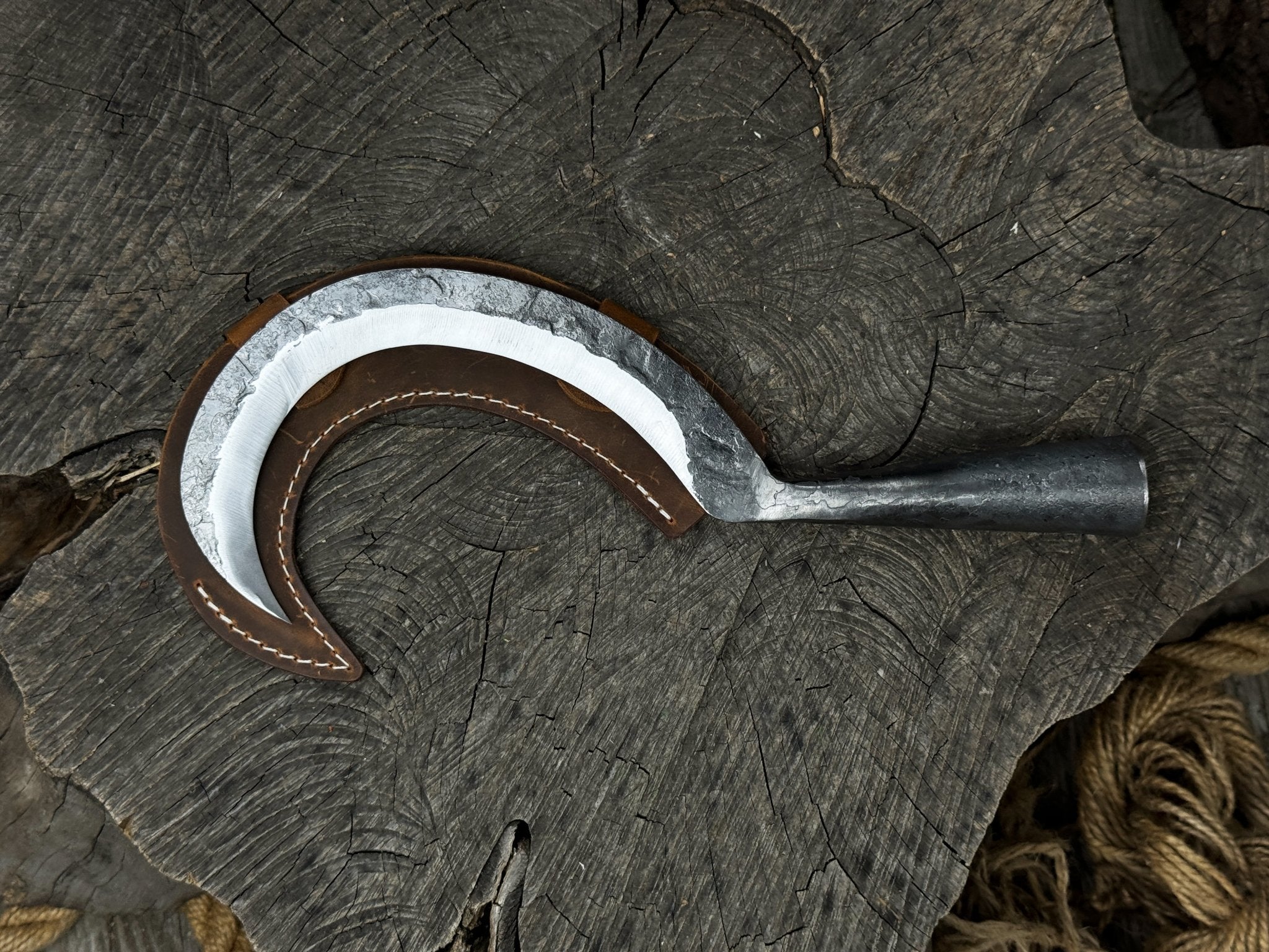 Hand - Forged Steel Sickle, 11.5 cm (4.53 inches) - 8