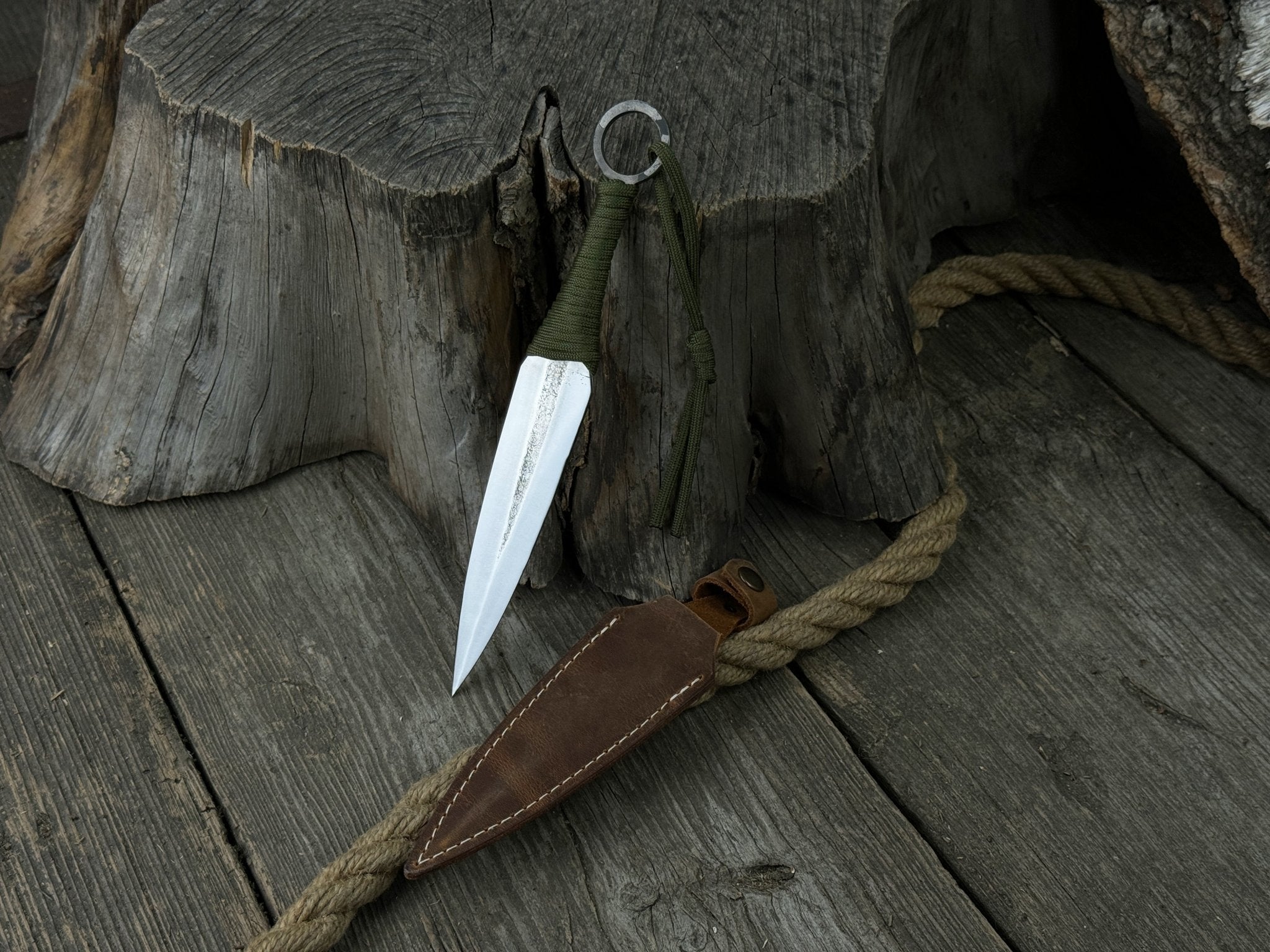 Hand - Forged Throwing Knife, 23 cm (9 inches) - 2