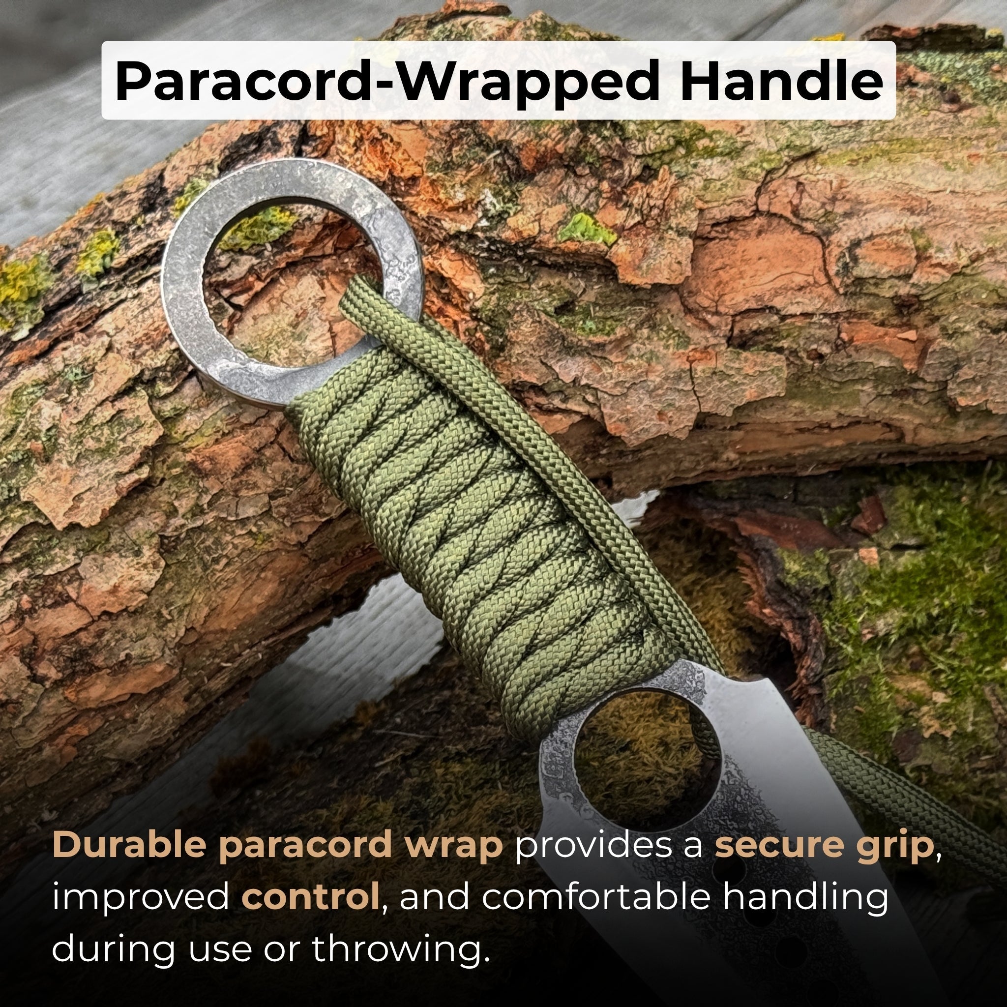 Hand - Forged Throwing Knife with Leather Belt Sheath, 19 cm (7.48 inches) - 3