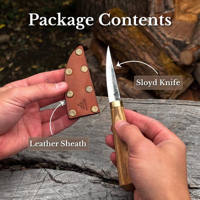 Hand Forged Whittling Sloyd Knife, 7.5 cm / 2.95 in - 9
