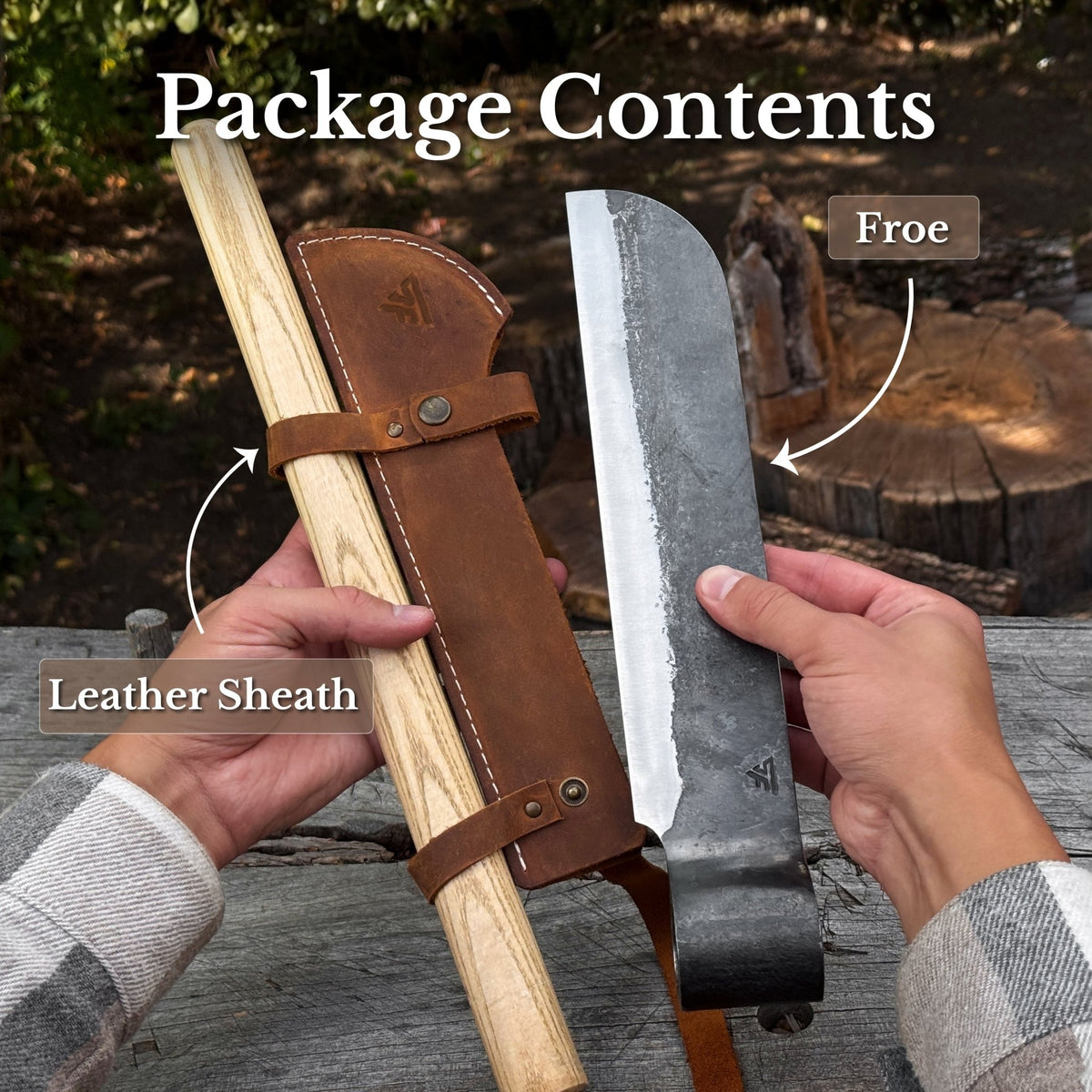 Hand-Forged Wood Splitting Froe, 25.5 cm / 10 in - 10