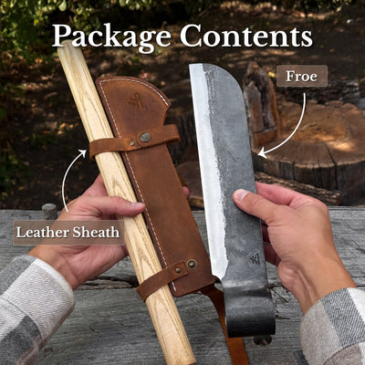 Hand-Forged Wood Splitting Froe, 25.5 cm / 10 in - 10