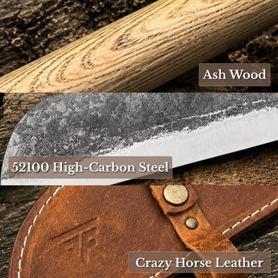 Hand-Forged Wood Splitting Froe, 25.5 cm / 10 in - 8