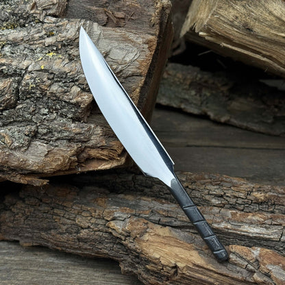 Hand - Forged Yakut Blade with Leather Sheath, 10 cm (3.93 inches) - 10