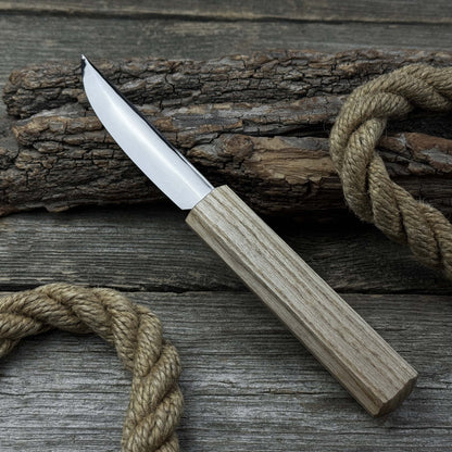 Hand - Forged Yakut Knife with Leather Sheath, 9.5 cm (3.74 inches) - 10