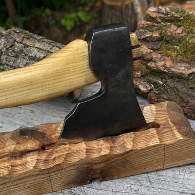 Handcrafted Wooden Axe Display Stand - 6