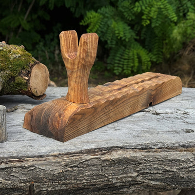 Handcrafted Wooden Axe Display Stand - 2