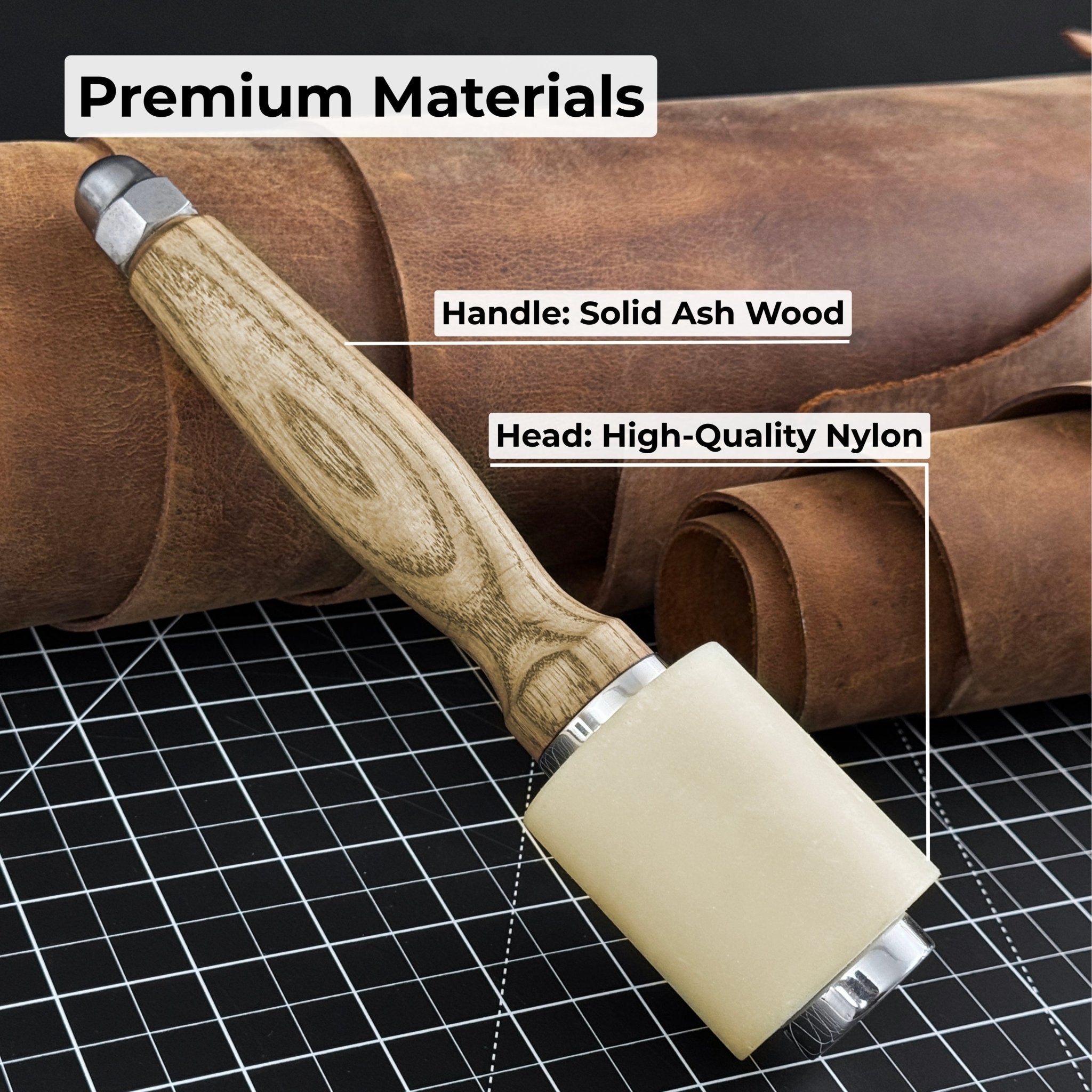 Handmade Mallet with Nylon Head, 21.5 cm (8.46 inches) - 6
