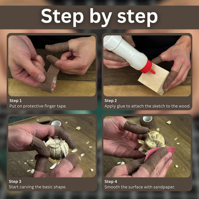 Hedgehog Carving Kit - Complete Starter Whittling Kit for Beginners, Adults, Teens, and Kids - 5