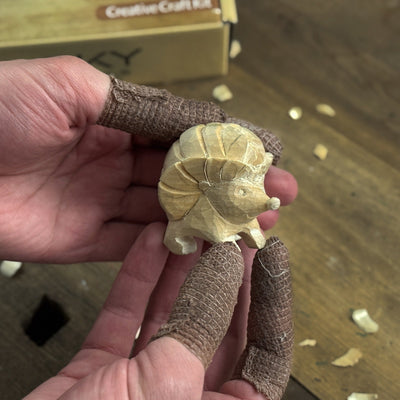 Hedgehog Carving Kit - Complete Starter Whittling Kit for Beginners, Adults, Teens, and Kids - 7