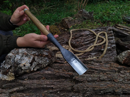 Hand-Forged Timber Framing Rounded Chisel, 20 - 100 mm (0.8 - 3.9 inches) - Forged Steel Tools