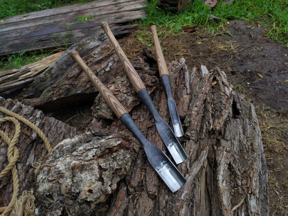 3-Piece Hand-Forged Timber Framing Rounded Chisel Set - Forged Steel Tools