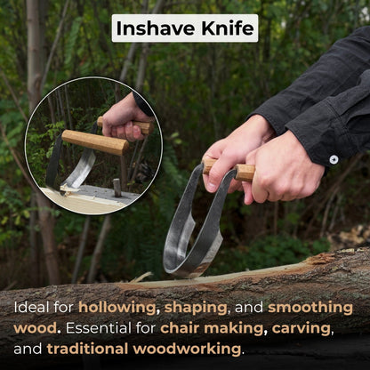 Inshave (Half - Rounded Drawknife), 13 cm (5.1 inches) - 7