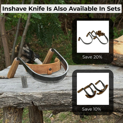 Inshave (Half - Rounded Drawknife), 16.5 cm (6.5 inches) - 10