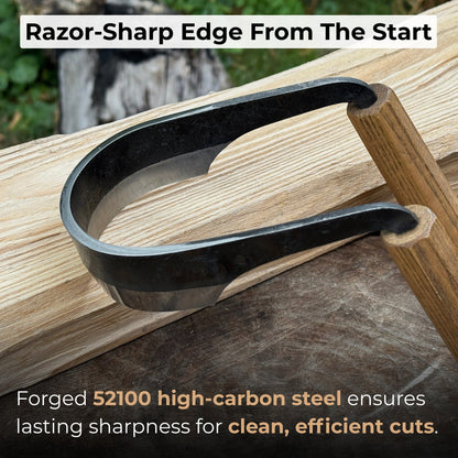 Inshave (Half - Rounded Drawknife), 9.5 cm (3.7 inches) - 2