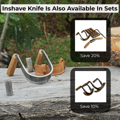 Inshave (Half - Rounded Drawknife), 9.5 cm (3.7 inches) - 10