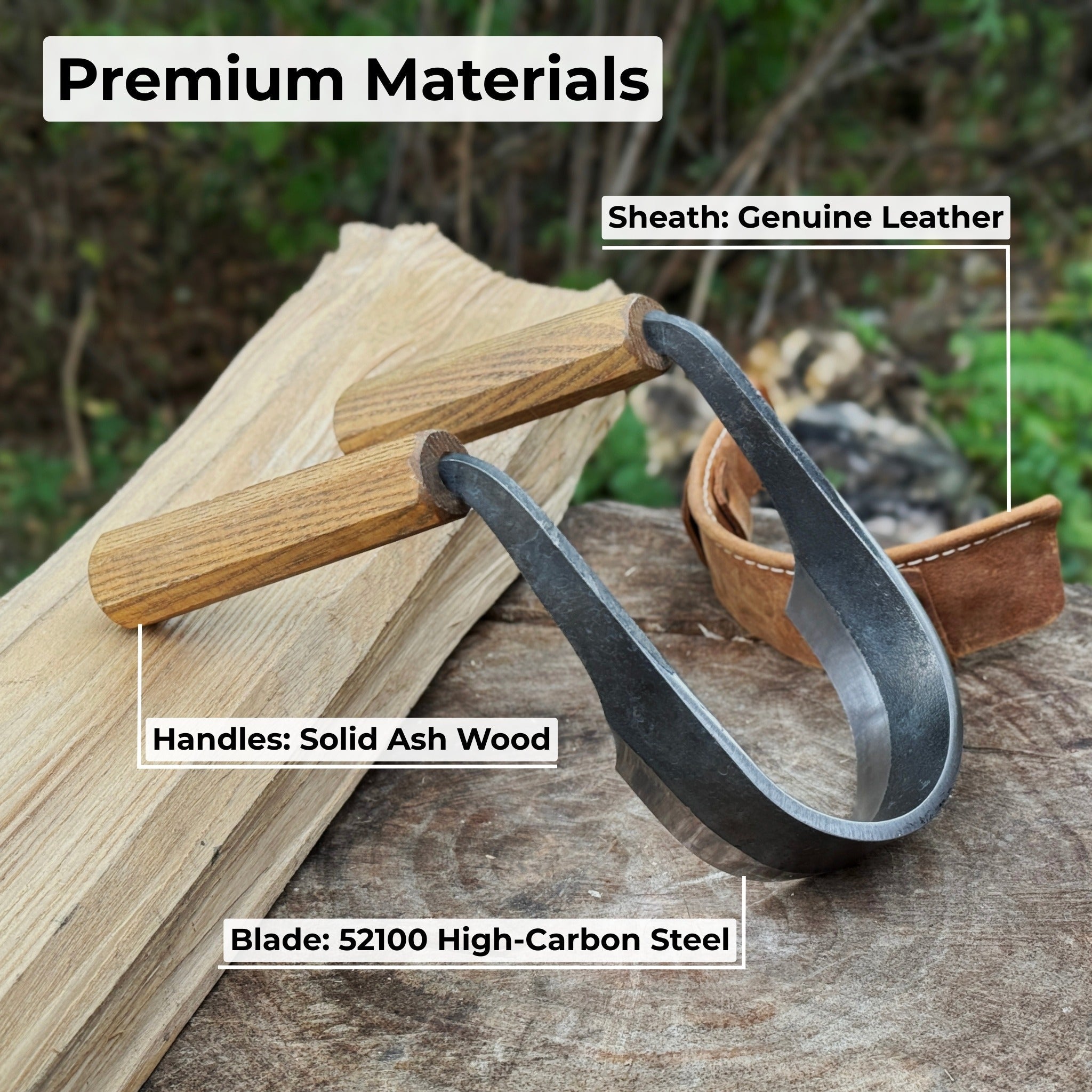 Inshave (Half - Rounded Drawknife), 9.5 cm (3.7 inches) - 6