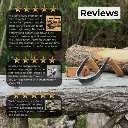 Inshave (Half - Rounded Drawknife), 9.5 cm (3.7 inches) - 9