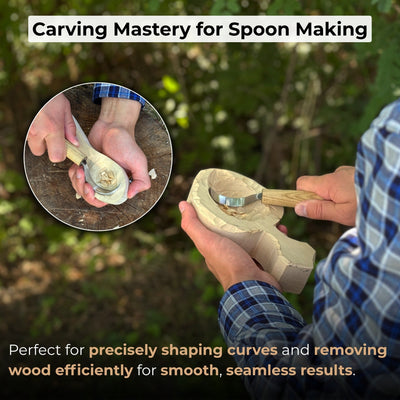 Large Hook Knife for Spoon Carving, ⌀6 cm (2.4 inches) - 7