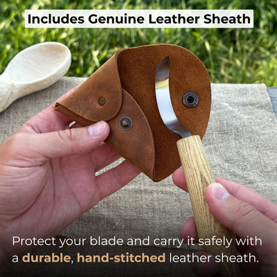 Large Hook Knife for Spoon Carving, ⌀6 cm (2.4 inches) - 4