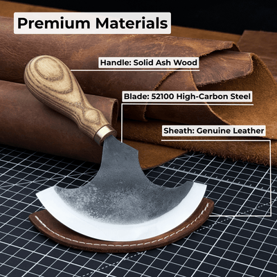 Large Leather Round Knife, 12.5 cm (4.9 inches) - 7