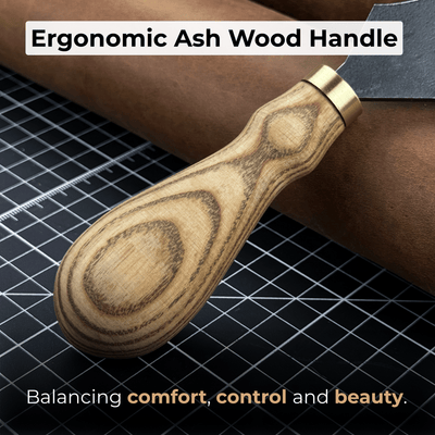 Large Leather Round Knife, 12.5 cm (4.9 inches) - 4