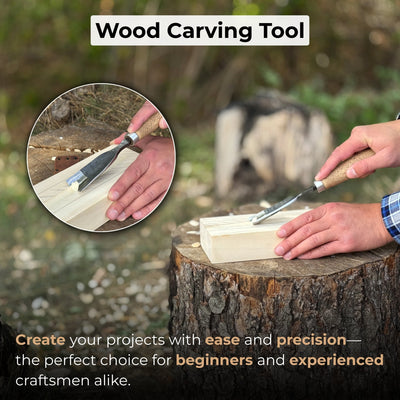 Large Straight Gouge (Rounded Chisel), 10 - 45 mm (0.4 - 1.8 inches) - 8