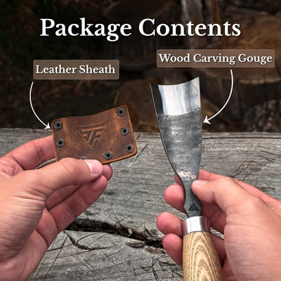 Large Straight Gouge (Rounded Chisel), 10 - 45 mm (0.4 - 1.8 inches) - 9