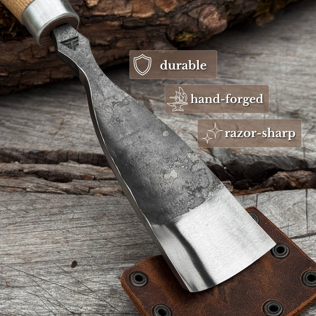 Large Straight Gouge (Rounded Chisel), 10 - 45 mm (0.4 - 1.8 inches) - 3