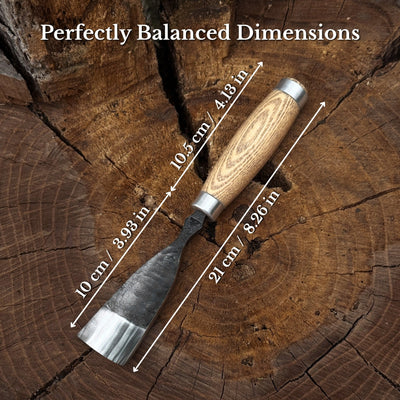 Large Straight Gouge (Rounded Chisel), 10 - 45 mm (0.4 - 1.8 inches) - 2