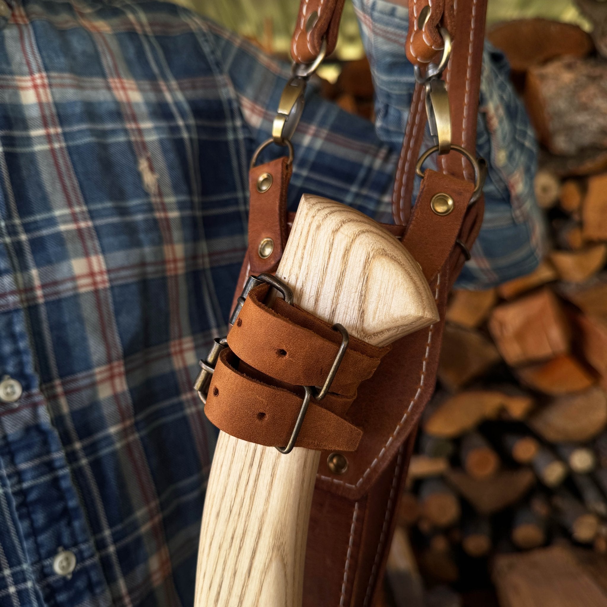 Leather Axe Case with Adjustable Straps - 7
