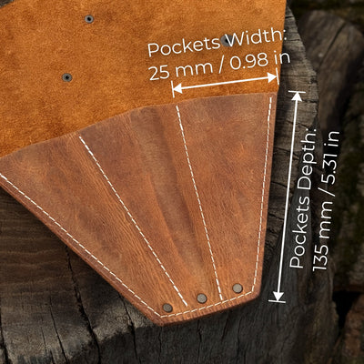 Leather Case for 3 Throwing Knives - 3