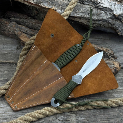Leather Case for 3 Throwing Knives - 5