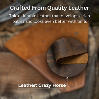 Leather Case for 3 Throwing Knives - 4