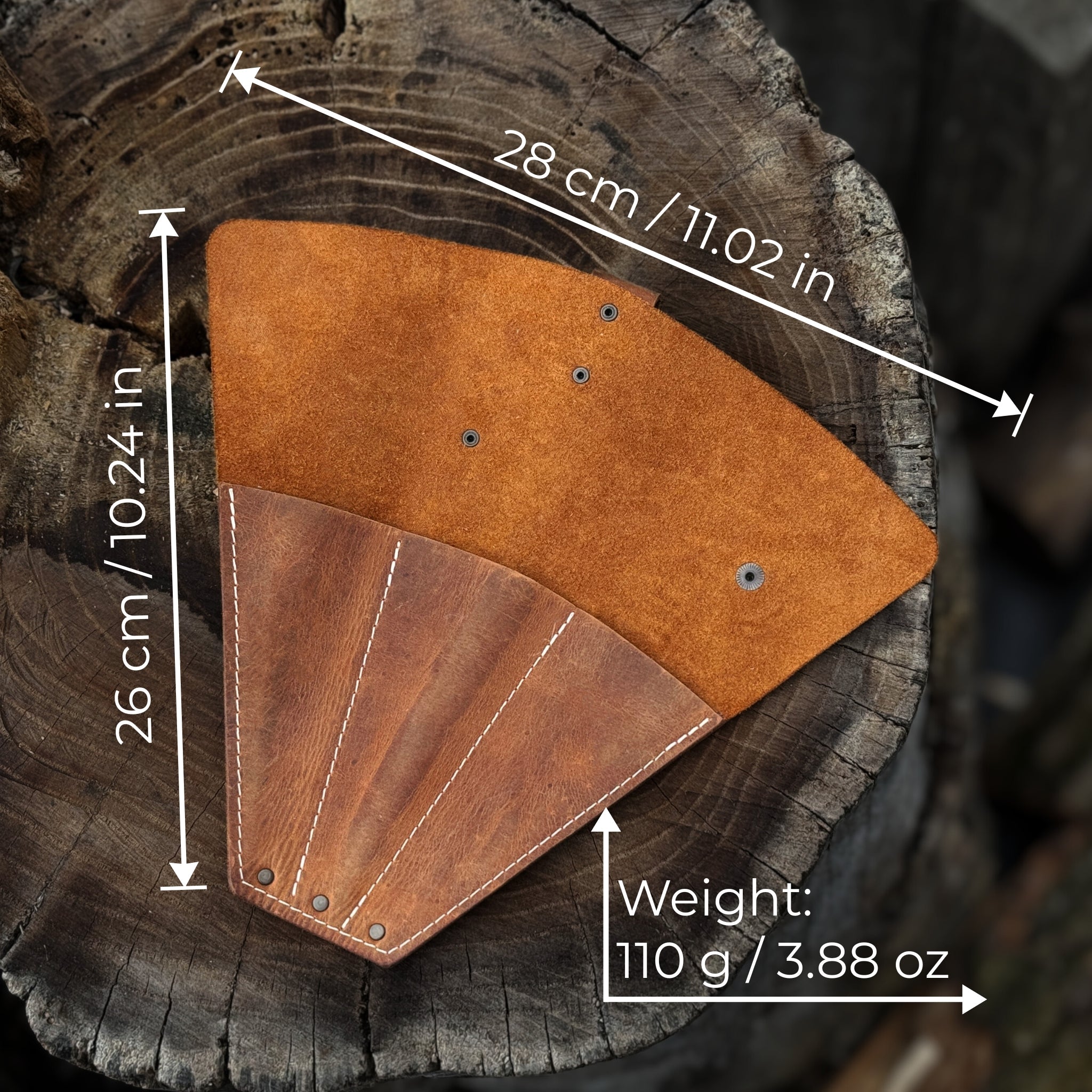 Leather Case for 3 Throwing Knives - 2