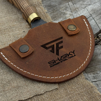 Leather Round (Half Moon) Knife with Leather Sheath, 10.5 cm (4.1 inches) - 4