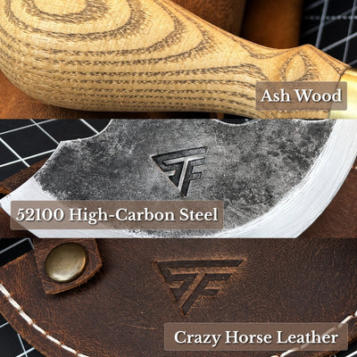 Leather Round Knife, 10 cm (3.9 inches) - 6