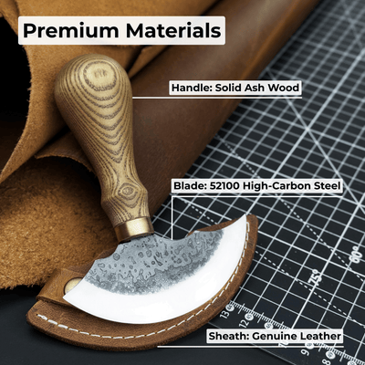 Leather Round Knife, 10 cm (3.9 inches) - 7