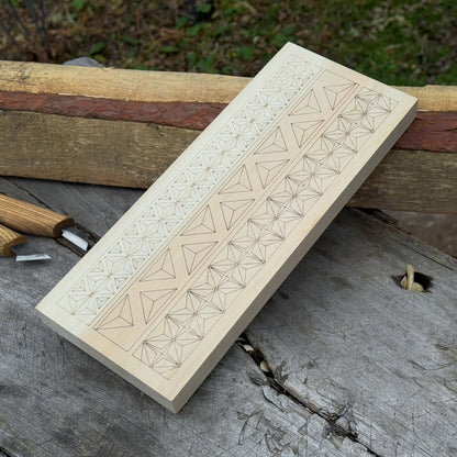 Linden Wood Carving Board with Pre - Drawn Pattern - 8
