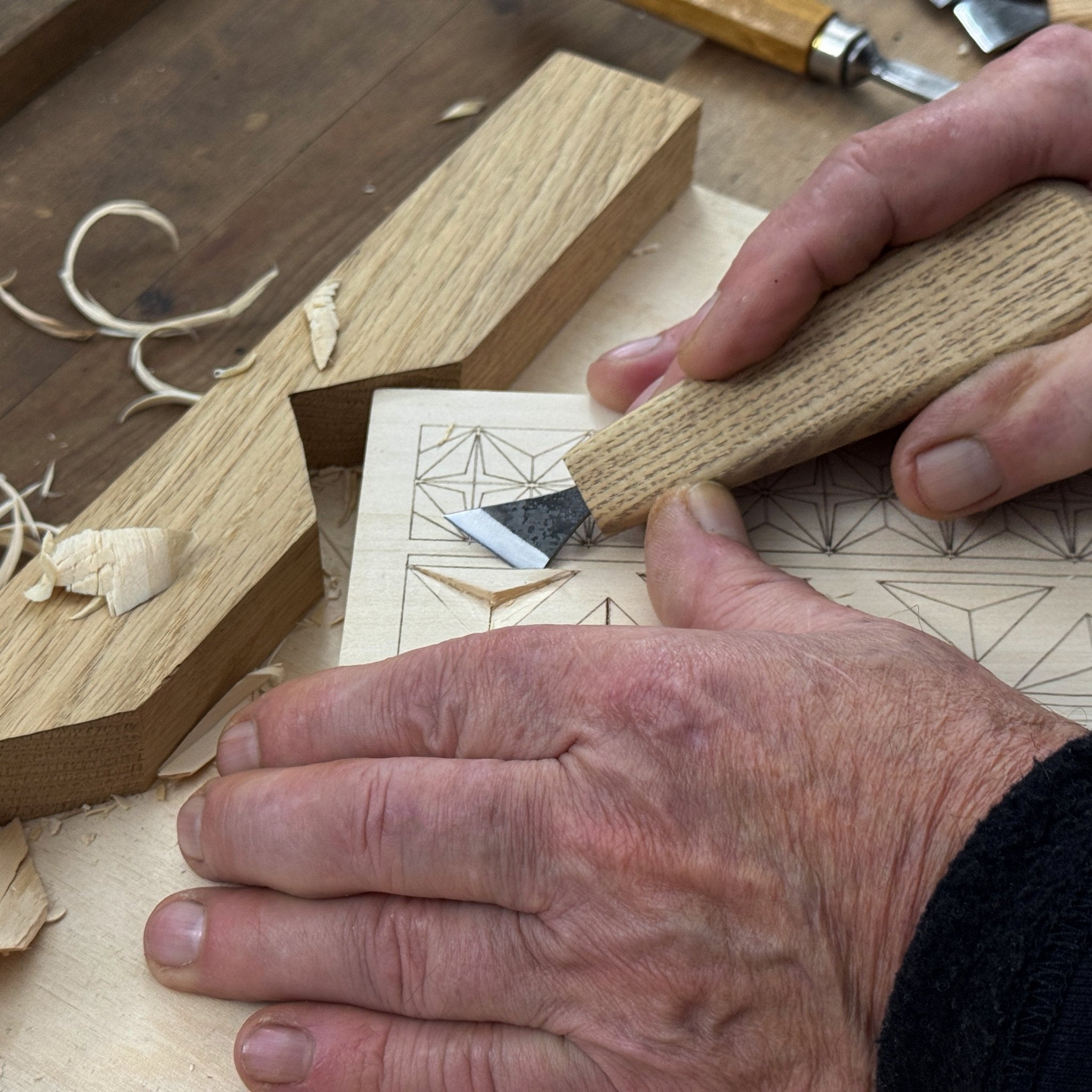 Linden Wood Carving Board with Pre - Drawn Pattern - 9