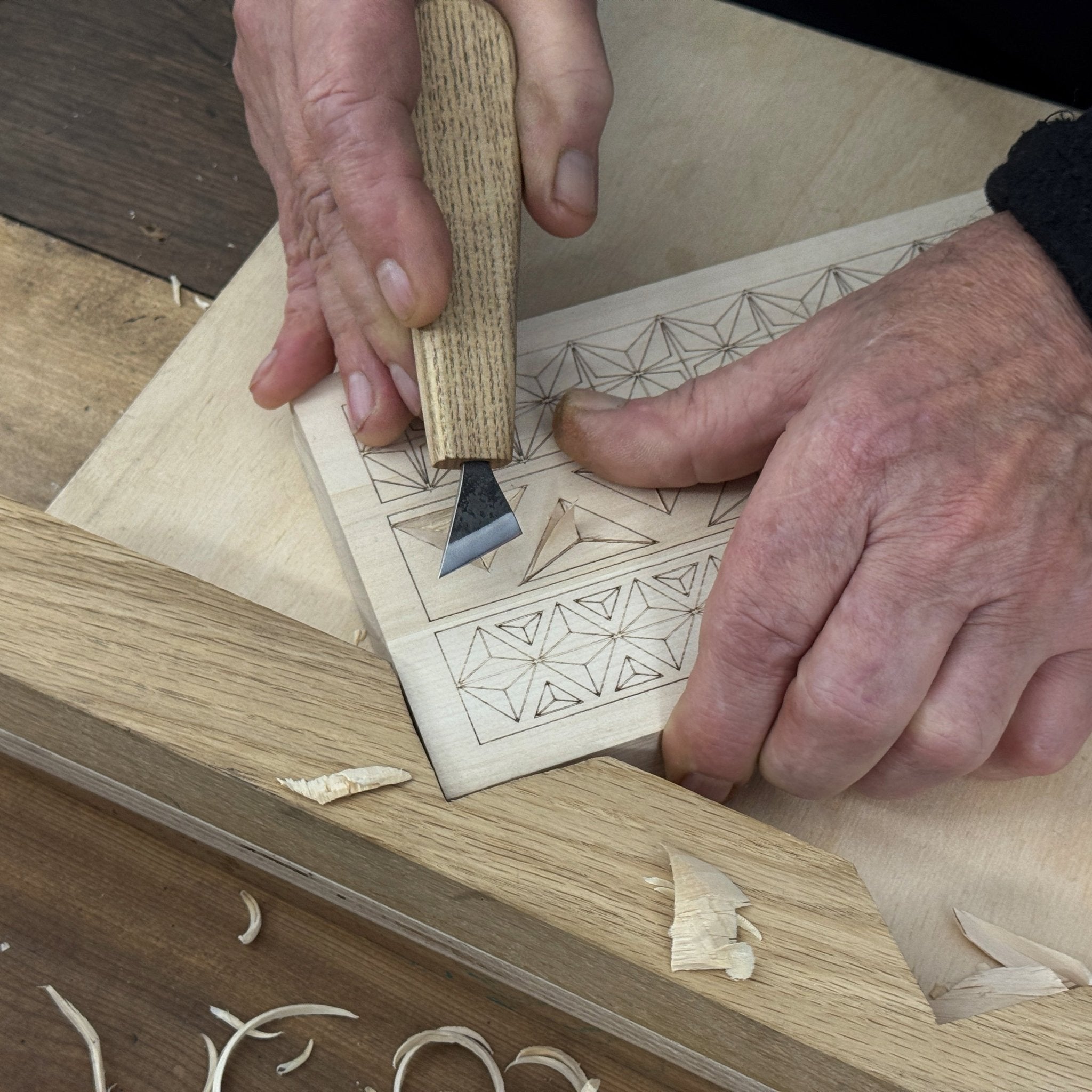 Linden Wood Carving Board with Pre - Drawn Pattern - 5