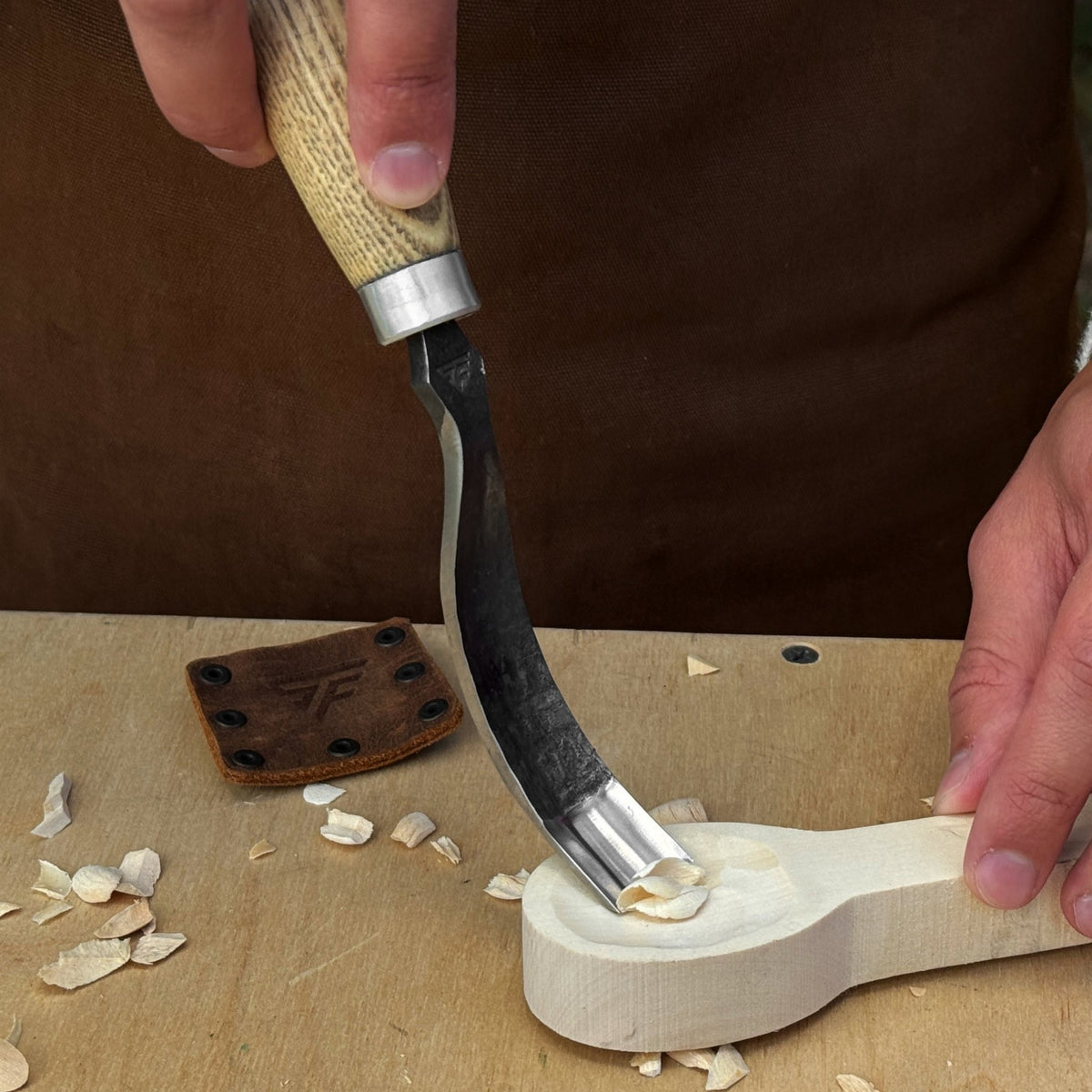 Long Bent (Curved) Gouge, 10 - 45 mm (0.4 - 1.8 inches) - 4