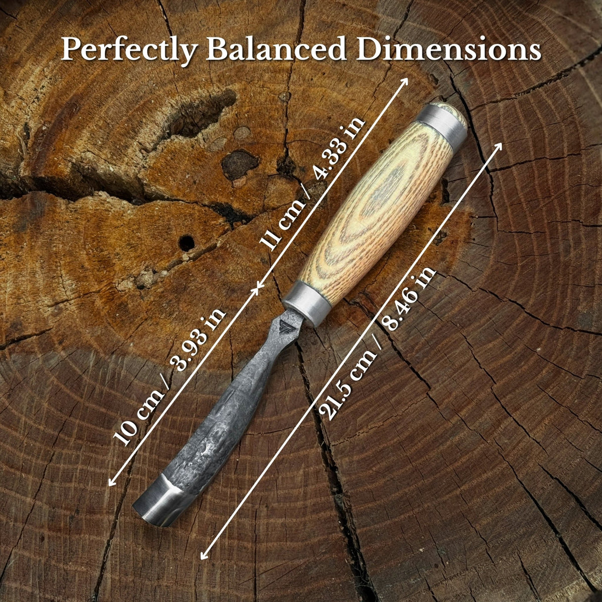 Long Bent (Curved) Gouge, 10 - 45 mm (0.4 - 1.8 inches) - 2
