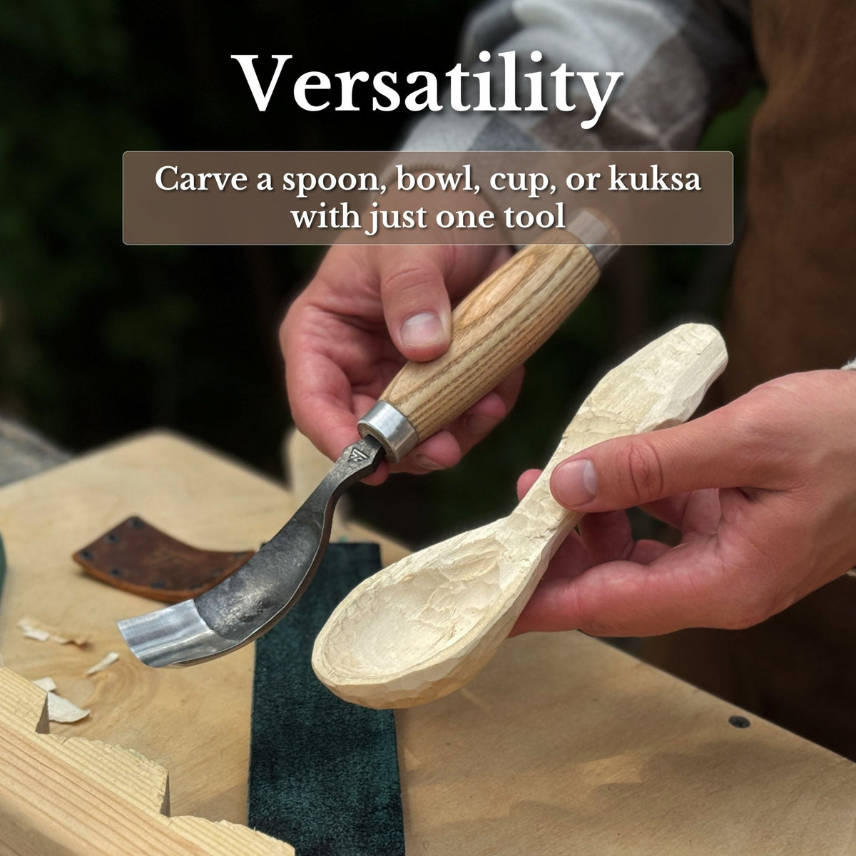 Long Bent (Curved) Gouge, 10 - 45 mm (0.4 - 1.8 inches) - 11