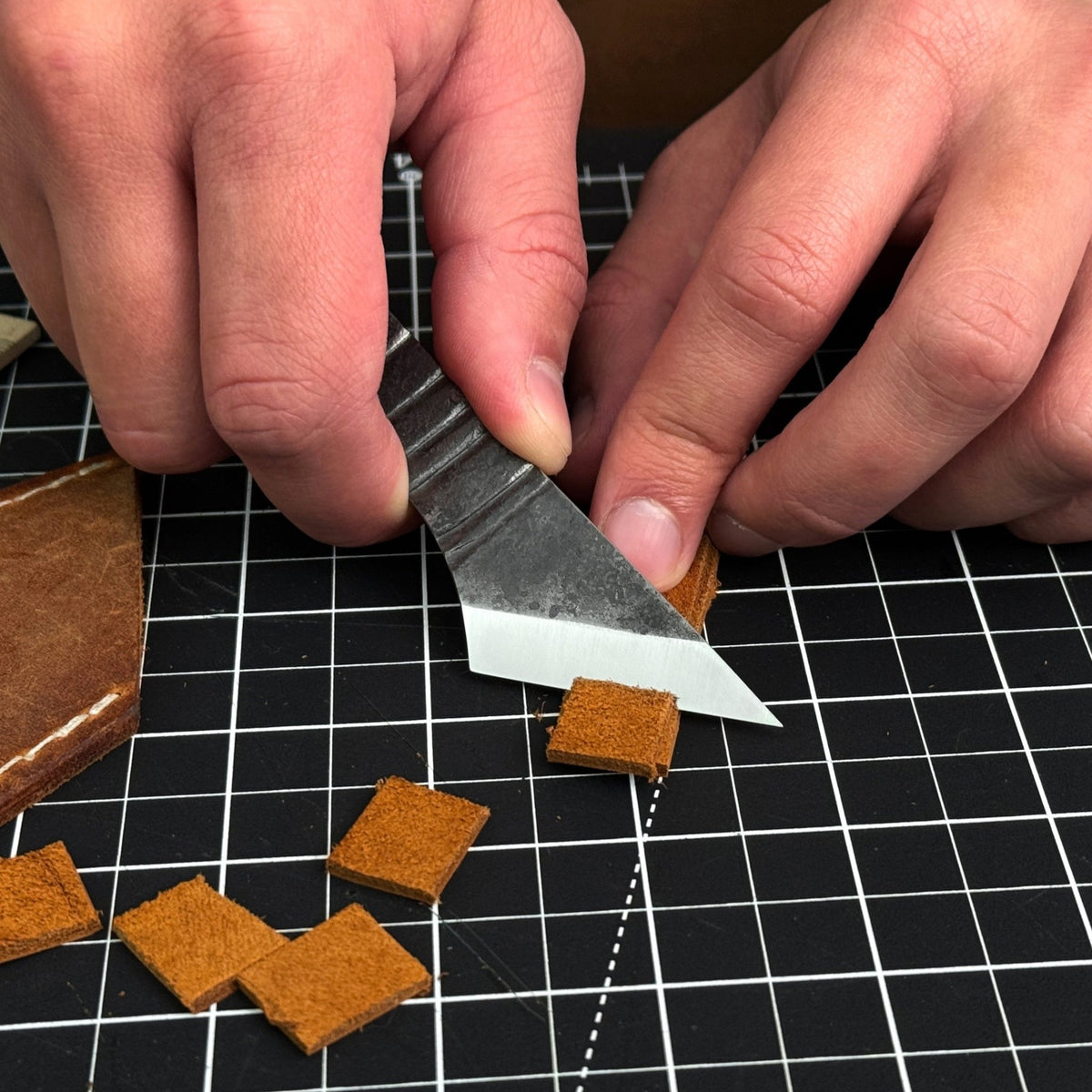 Marking Knife Kiridashi with leather sheath, 4 cm (1.57 inches) - 6